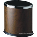 Single Layer Leather Waste Bin for Hotels